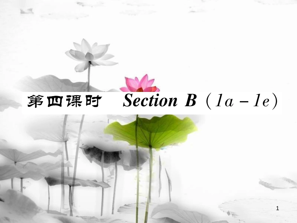 八年级英语上册 Unit 5 Do you want to watch a game show（第4课时）Section B（1a-1e）同步作业课件 （新版）人教新目标版_第1页