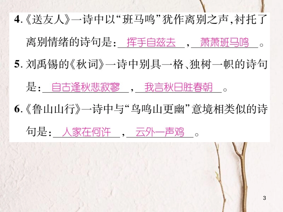 cuvAAA八年级语文上册 第六单元 附录 课外古诗词背诵课件 （新版）新人教版_第3页