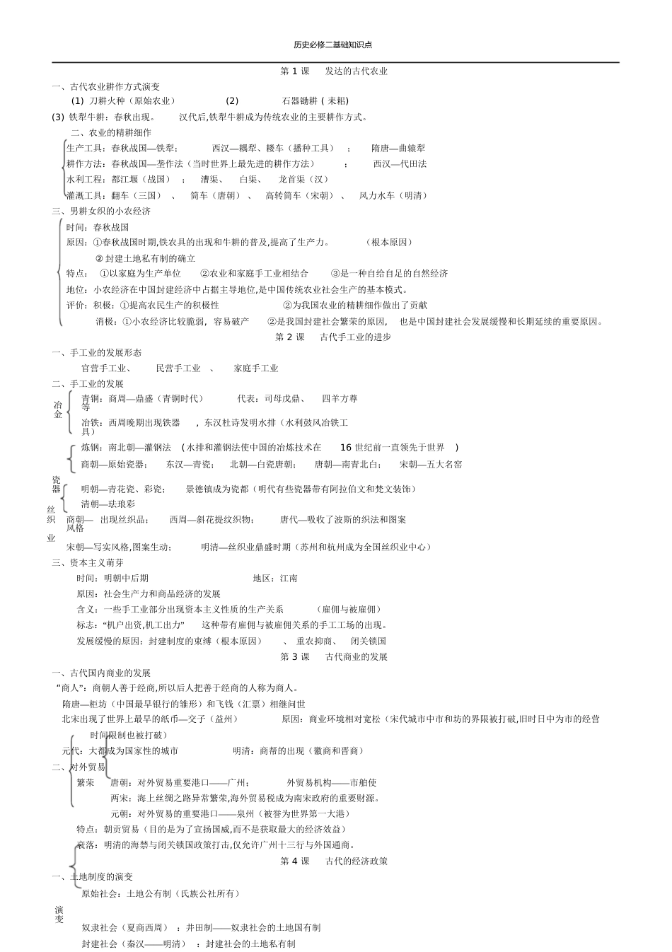 人教版高一历史必修二知识点总结[共35页]_第1页