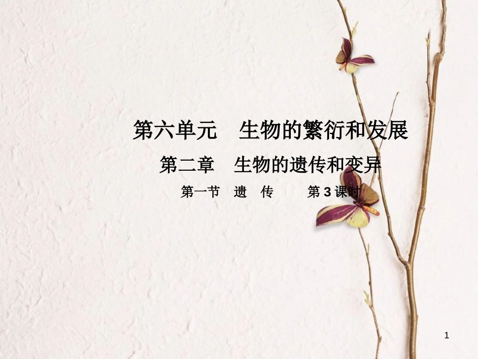 八年级生物下册 第六单元 第二章 第一节 遗传（第3课时）课件 （新版）冀教版_第1页