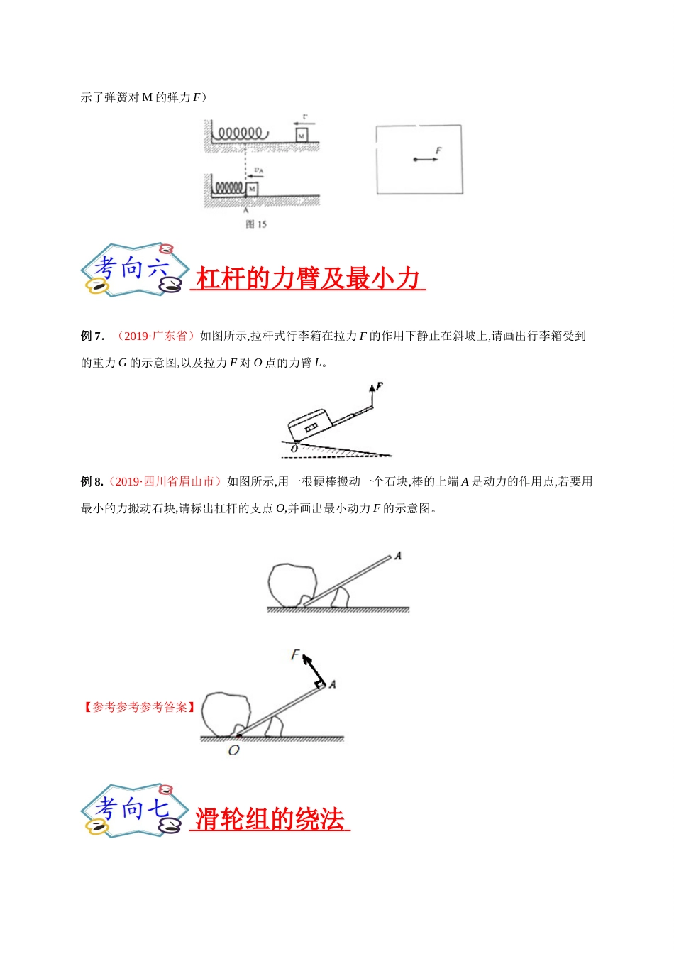 专题05 作图之力学作图题-2020年中考物理《重点题型夺分攻略》（原卷版）_第3页