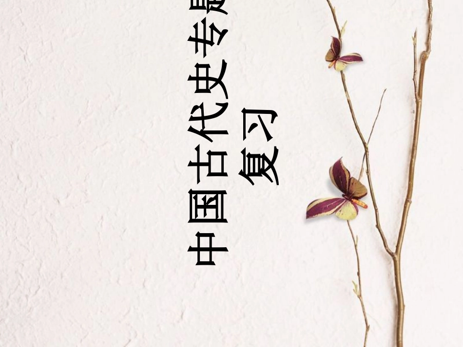 中考历史 中国古代史专题复习课件[共35页]_第1页