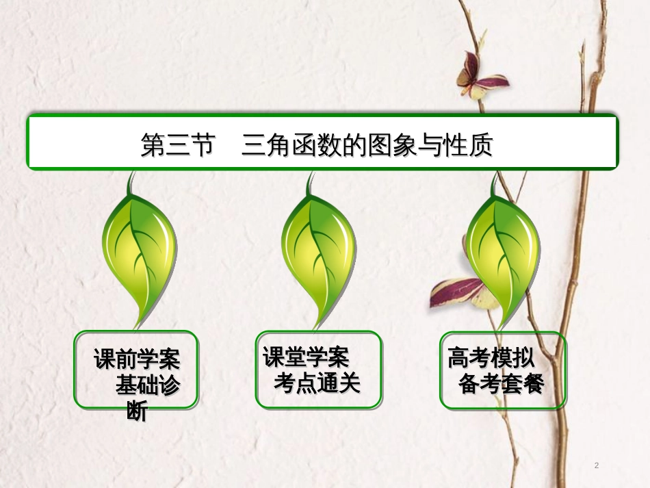 高三数学一轮总复习 第三章 三角函数、解三角形 3.3 三角函数的图象与性质课件_第2页