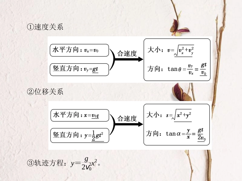 （新课标）高考物理一轮复习 第四章 曲线运动 万有引力与航天 第2讲 抛体运动课件_第3页