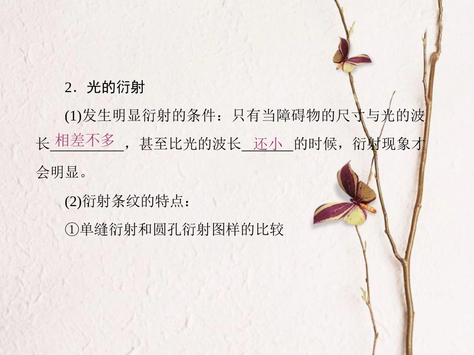 （新课标）高考物理一轮复习 第十二章 振动和波 光 相对论 第4讲 光的波动性 电磁波 相对论课件_第3页