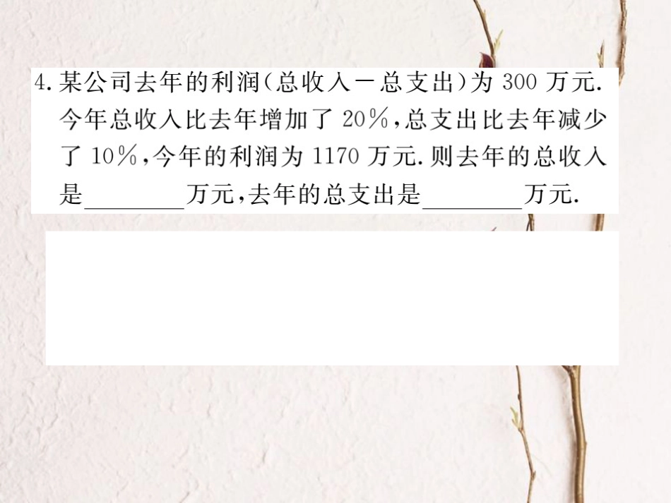 八年级数学上册 5.4 应用二元一次方程组—增收节支习题课件 （新版）北师大版_第3页