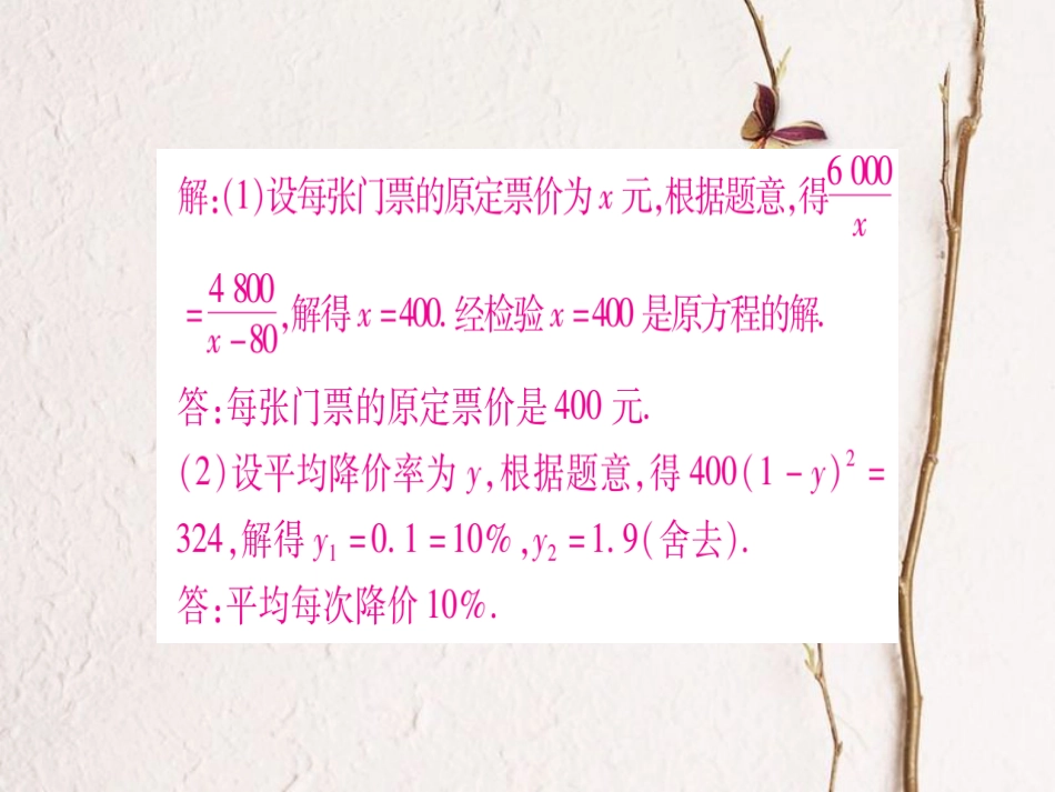 九年级数学上册 小专题（三）一元二次方程的实际应用课件 （新版）北师大版_第3页