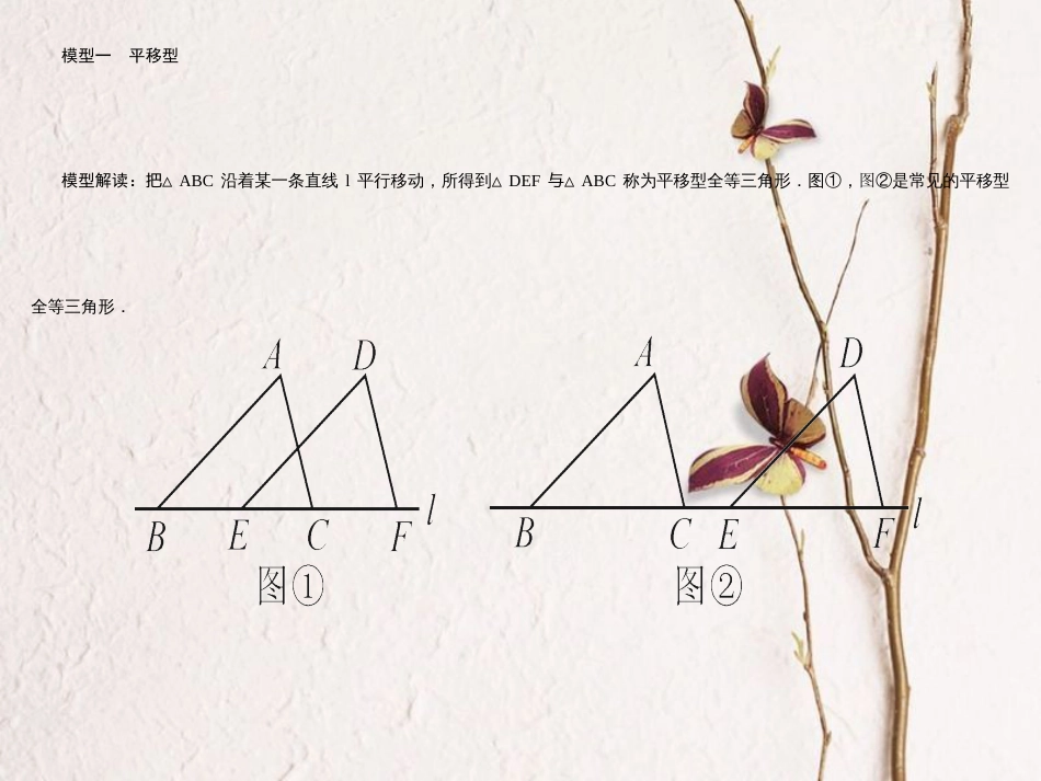 八年级数学上册 专题复习（二）全等三角形的基本模型（选用）课件 （新版）新人教版_第2页
