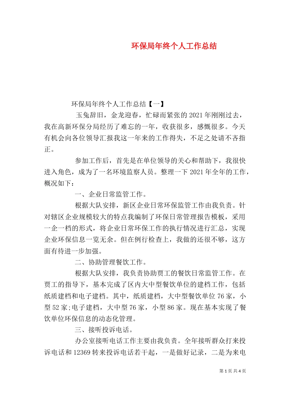 环保局年终个人工作总结_第1页