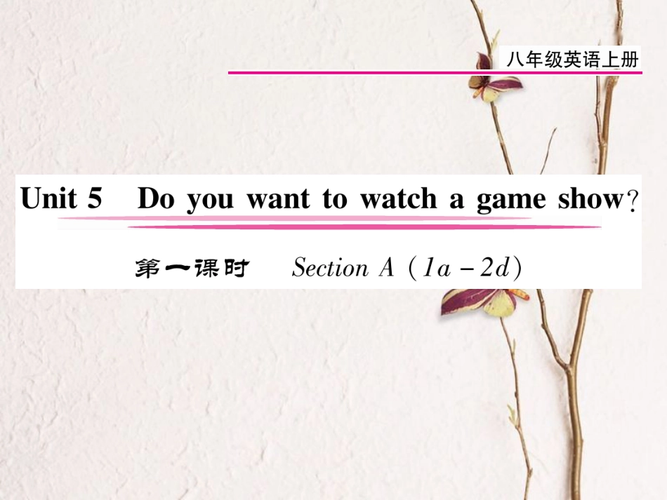 八年级英语上册 Unit 5 Do you want to watch a game show（第1课时）课件 （新版）人教新目标版[共10页]_第1页