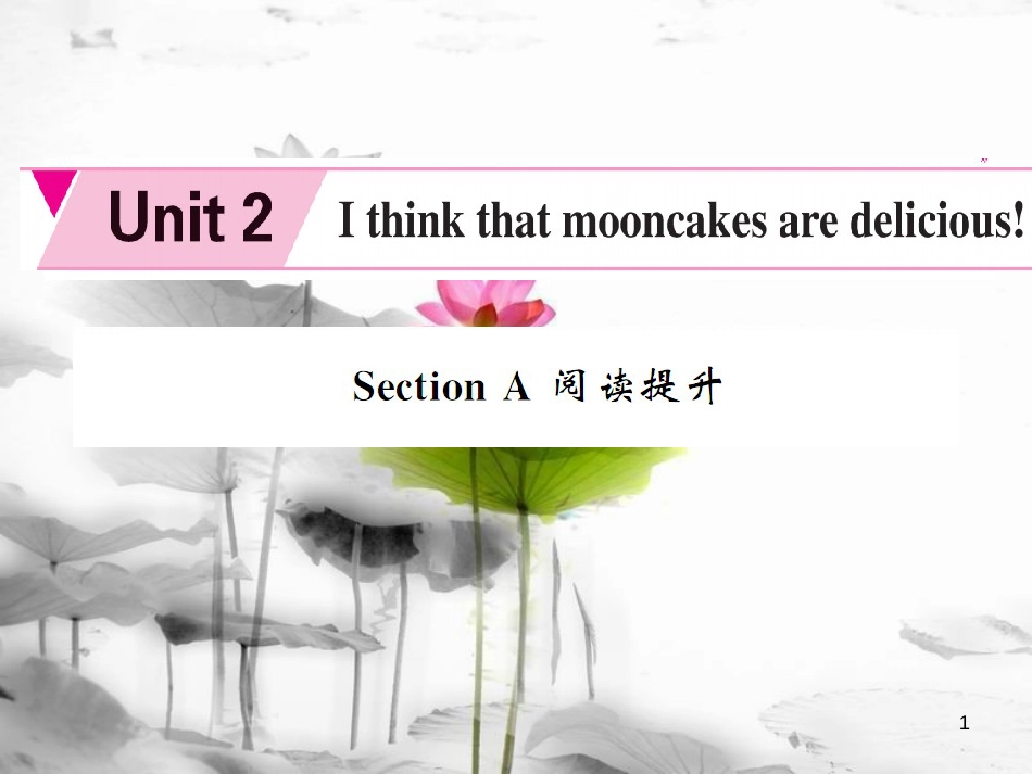 wzlAAA九年级英语全册 Unit 2 I think that mooncakes are delicious Section A阅读提升课件 （新版）人教新目标版_第1页