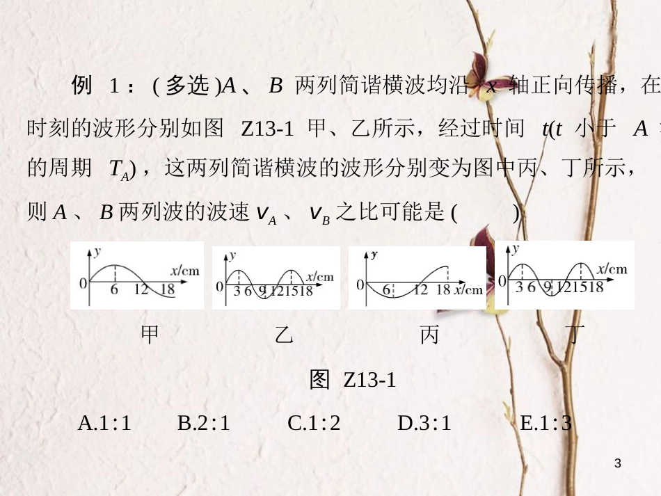 南方新高考高考物理大一轮复习 专题提升十三 机械波的多解问题课件_第3页