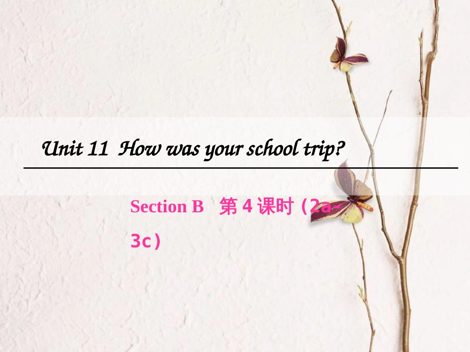 七年级英语下册 Unit 11 How was your school trip（第4课时）Section B（2a-3c）课件 （新版）人教新目标版_第1页