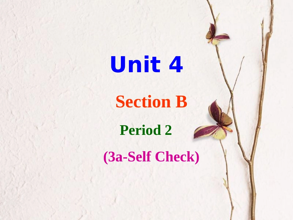 （水滴系列）七年级英语下册 Unit 4 Don’t eat in class（第6课时）Section B（3a-self check）课件 （新）人教新目标_第1页