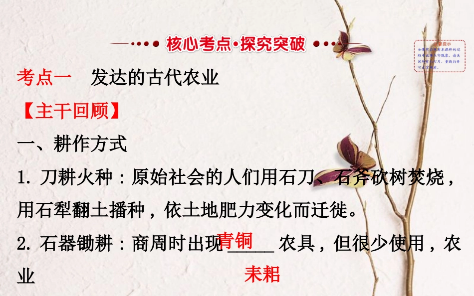 （通史）高考历史一轮复习 第六单元 古代中国经济的基本结构与特点 6.16 发达的古代农业和古代手工业的进步课件 新人教_第2页