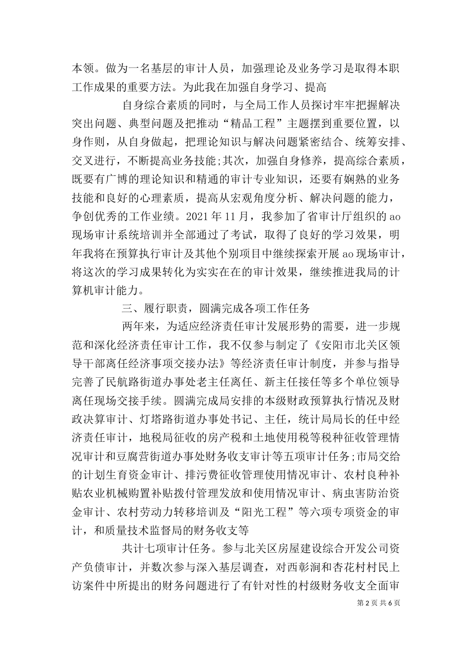 审计个人工作总结（一）_第2页