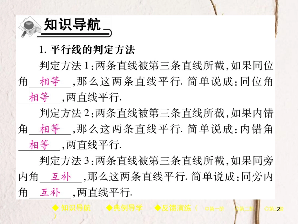 七年级数学下册 5.2 平行线及其判定 5.2.2 平行线的判定课件 （新版）新人教版_第2页