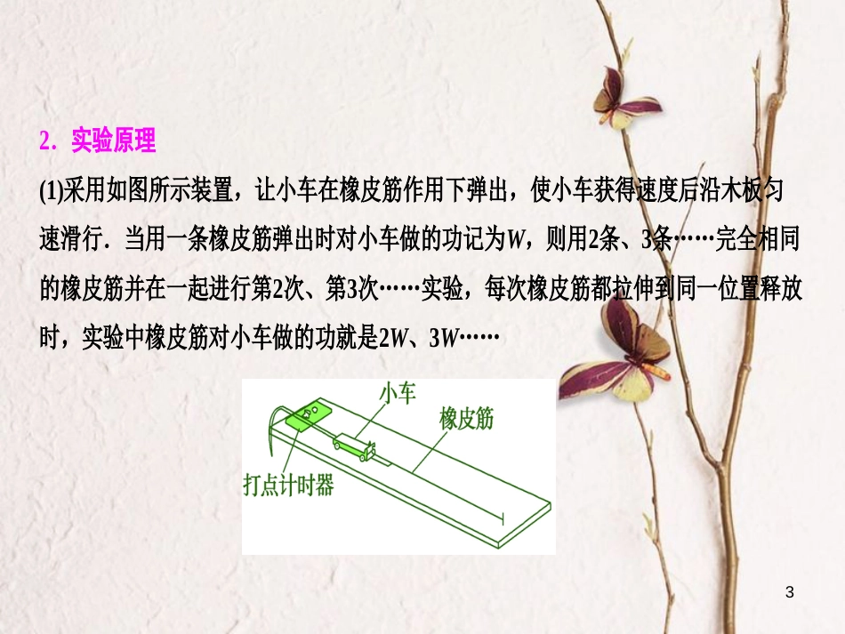优化探究（新课标）高三物理一轮复习 第5章 机械能 实验5 探究动能定理课件_第3页
