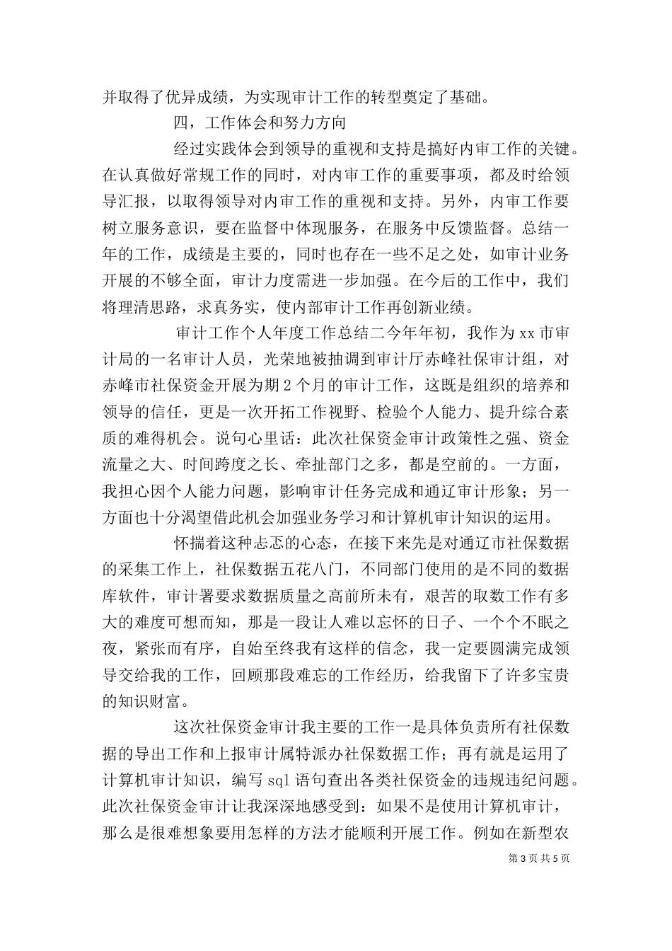 审计工作个人年度工作总结_第3页