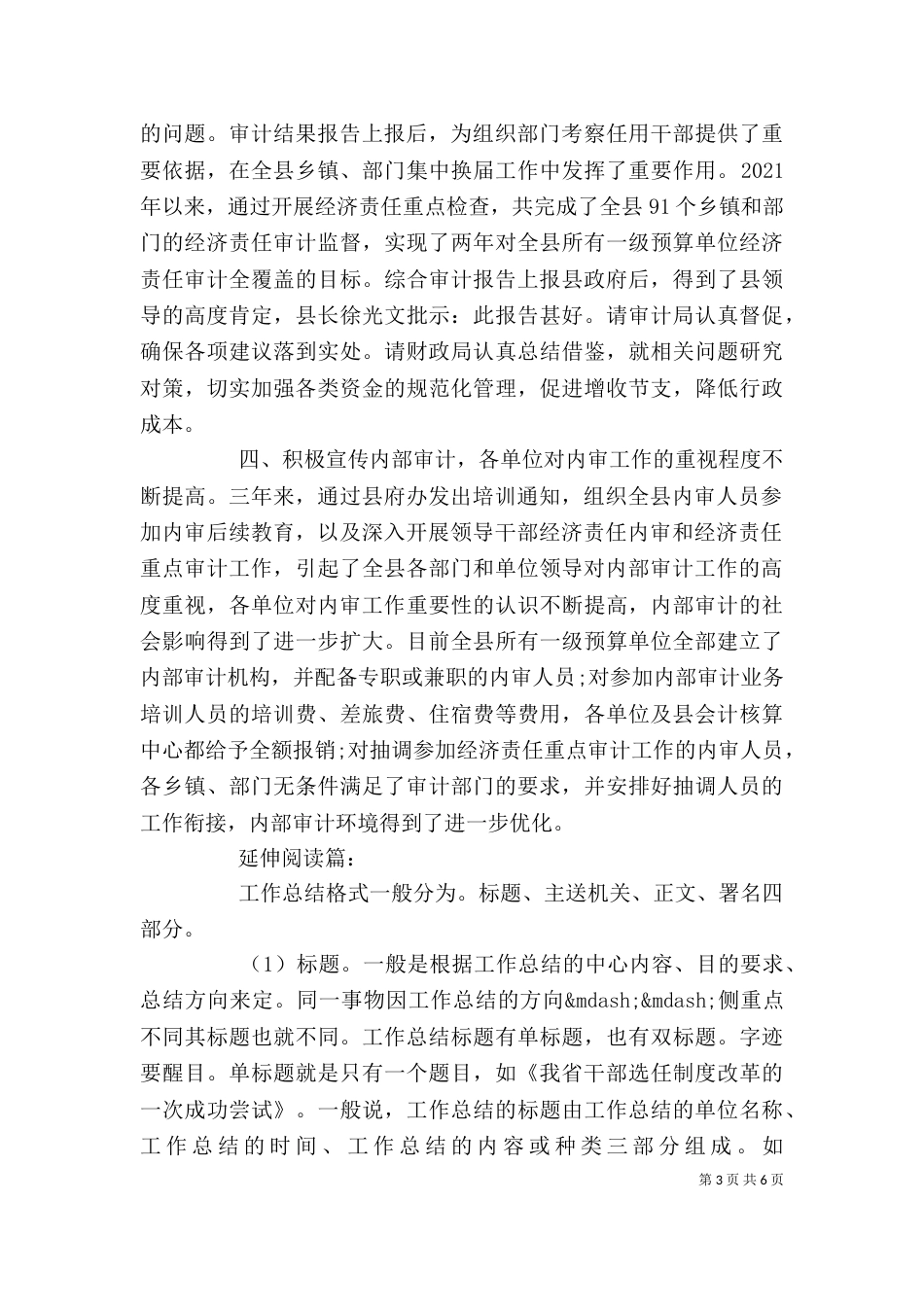 个人工作总结 审计_第3页