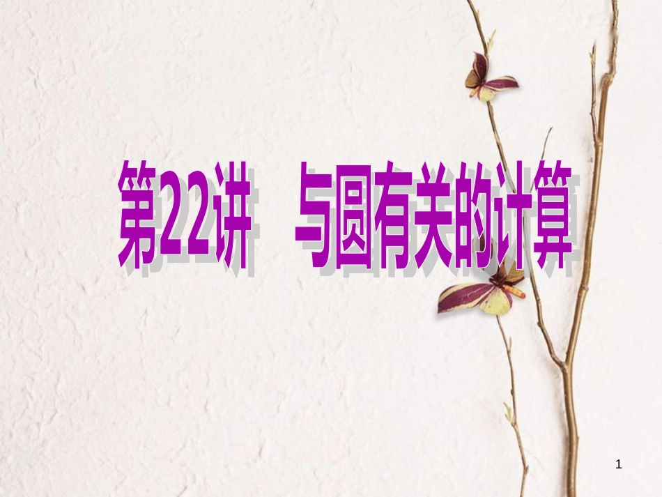 中考数学 第22讲 与圆有关的计算复习课件2 （新版）北师大版[共12页]_第1页