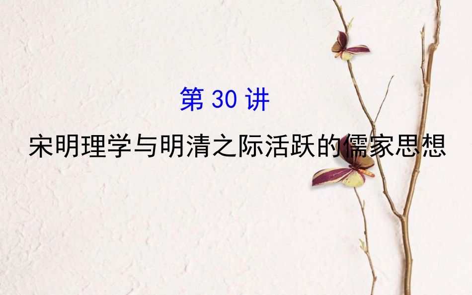 （通史）高考历史一轮复习 第十三单元 古代中国的思想、科技与文学艺术 13.30 宋明理学与明清之际活跃的儒家思想课件 新人教_第1页