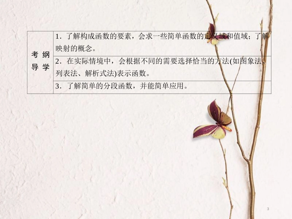 高三数学一轮总复习 第二章 函数、导数及其应用 2.1 函数及其表示课件_第3页