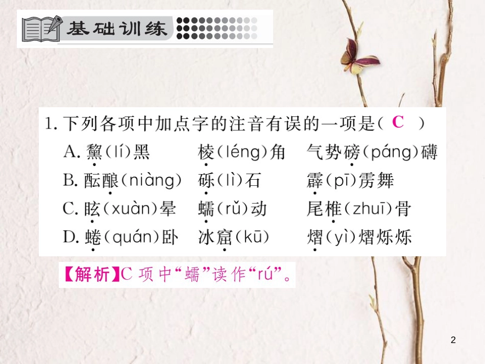 八年级语文下册 第五单元 18 在长江源头各拉丹冬习题课件 新人教版[共39页]_第2页