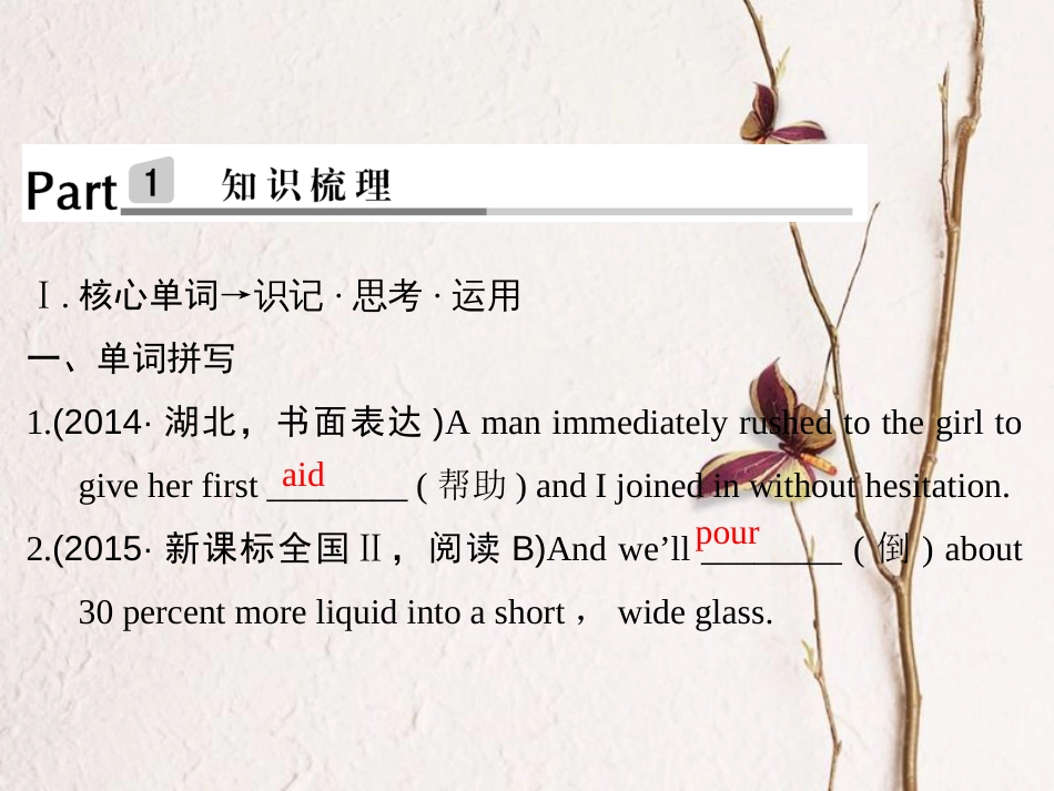（全国）高考英语一轮复习 Unit 5 First aid课件 新人教必修5_第2页