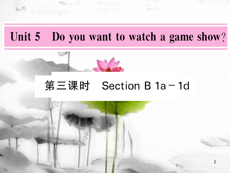 keeAAA八年级英语上册 Unit 5 Do you want to watch a game show（第3课时）课件 （新版）人教新目标版_第1页