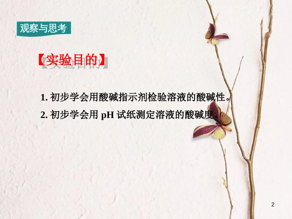 九年级化学下册 第10单元 酸和碱 实验活动7 溶液酸碱性的检验教学课件 （新版）新人教版[共10页]_第2页