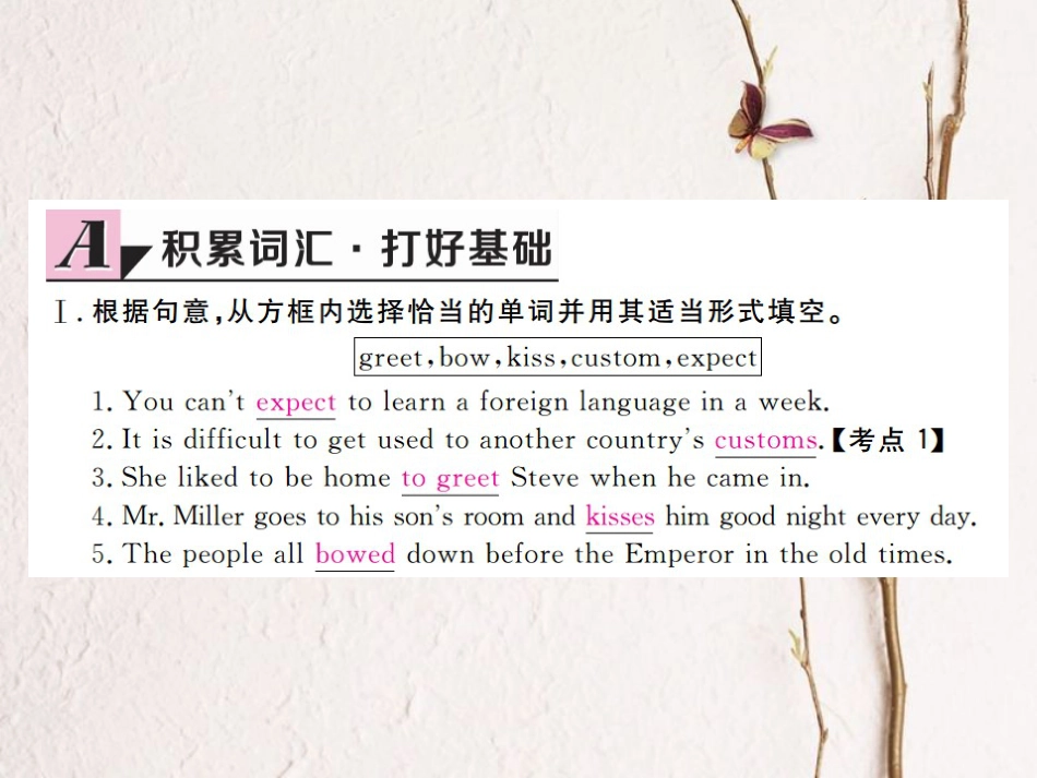 （河北专）九年级英语全册 Unit 10 You’re supposed to shake hands（第1课时）习题课件 （新）人教新目标版_第2页