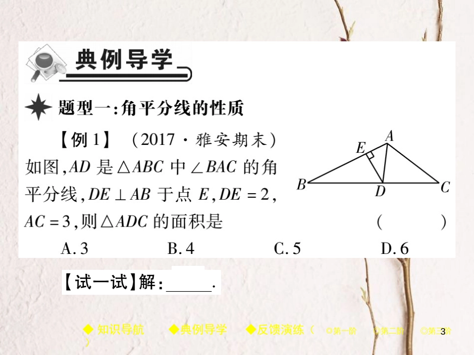 七年级数学下册 第五章 生活中的轴对称 3 简单的轴对称图形 第3课时 角的轴对称性课件 （新版）北师大版_第3页