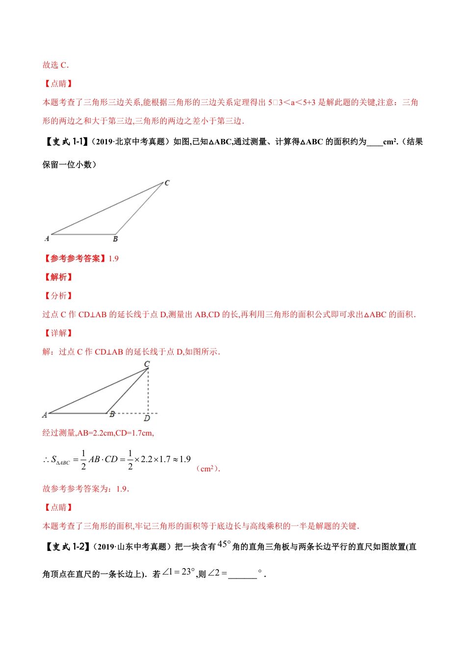 专题10 三角形问题（解析版）_第2页