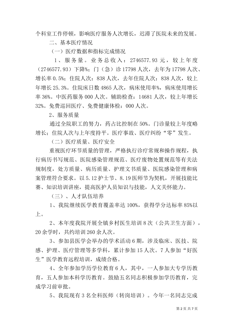 2023年度医院自查总结_第2页