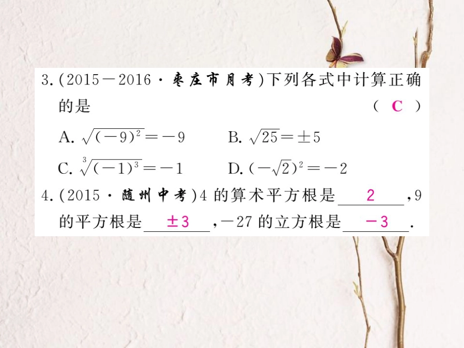 八年级数学上册 14 实数本章热点专练课件 （新版）冀教版[共20页]_第3页