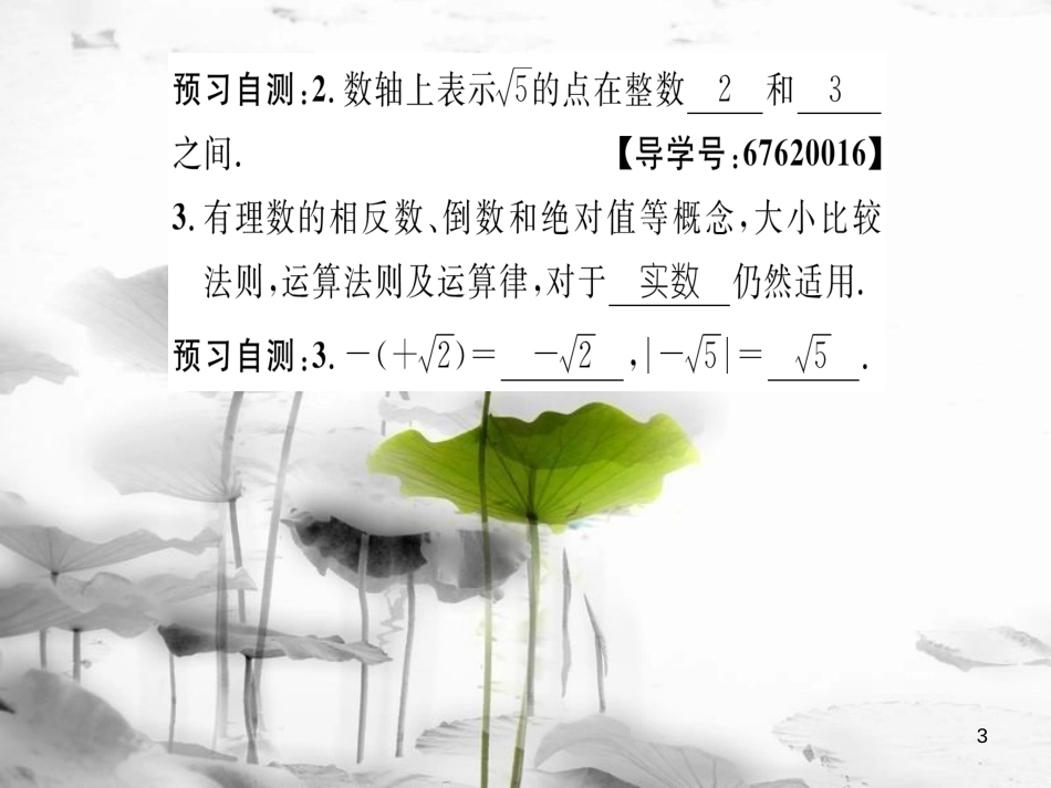 sqdAAA八年级数学上册 11.2 实数课件 （新版）华东师大版_第3页