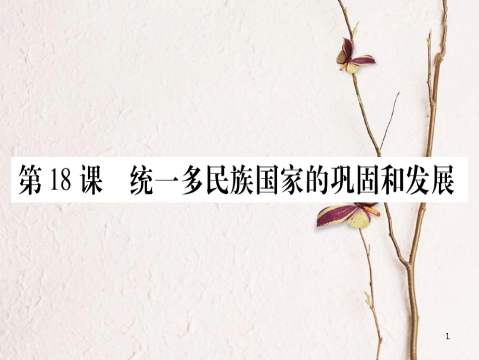 七年级历史下册 第三单元 明清时期 统一多民族国家的巩固与发展 第18课 统一多民族国家的巩固和发展课件 新人教版_第1页