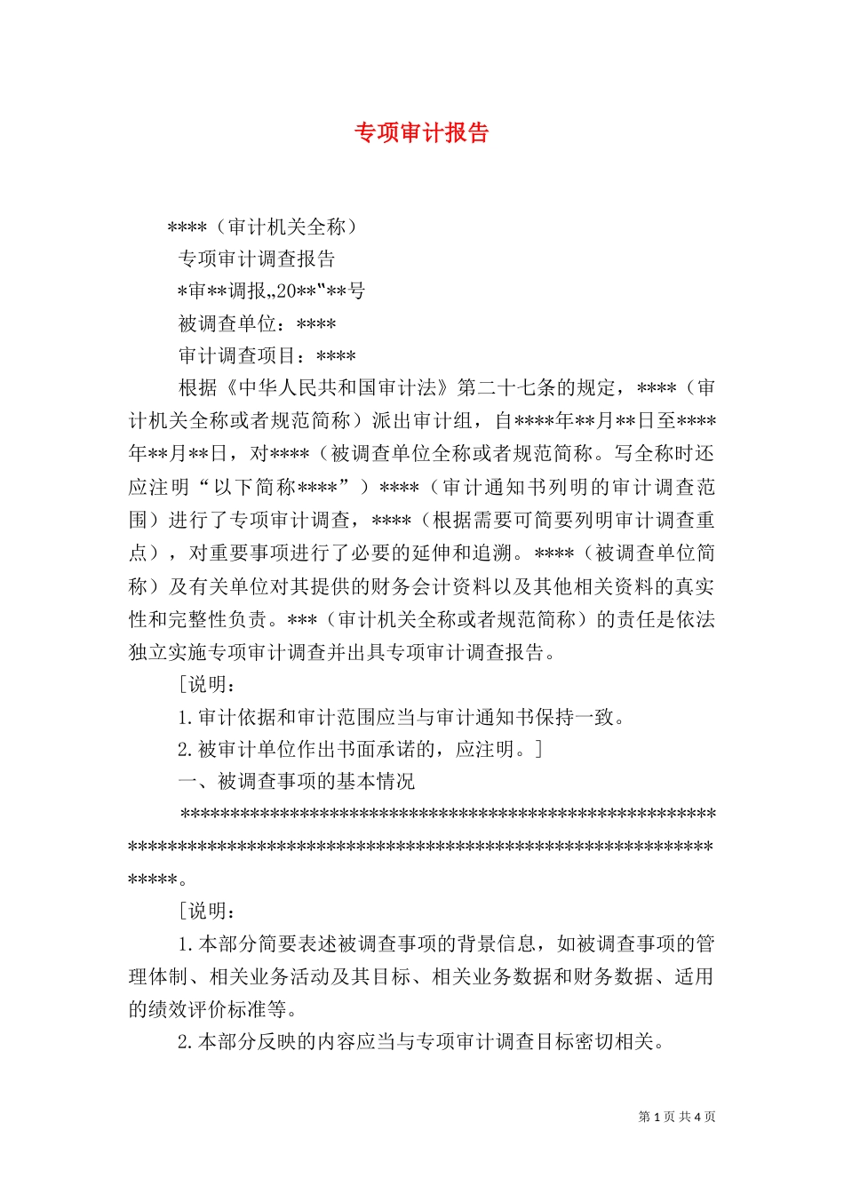 专项审计报告（二）_第1页