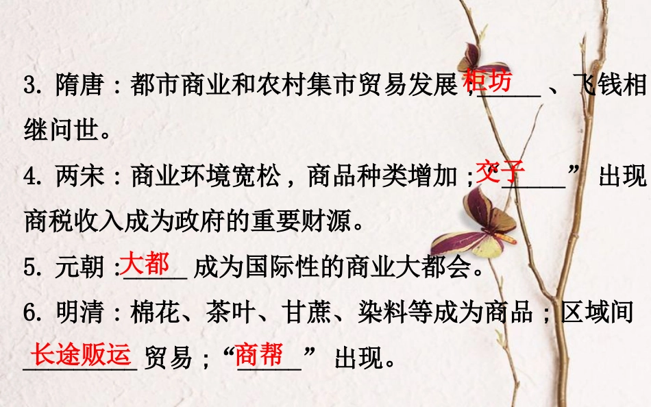 （通史）高考历史一轮复习 第六单元 古代中国经济的基本结构与特点 6.17 古代商业的发展和古代的经济政策课件 新人教_第3页