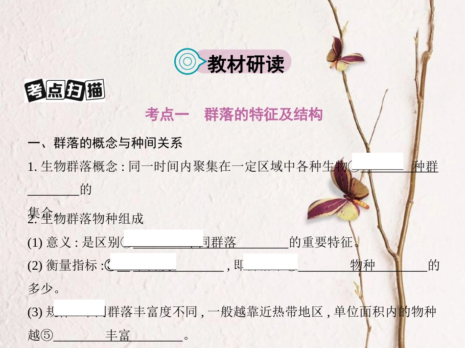 （新课标）高考生物一轮复习 稳态与环境 第9单元 生物与环境 第29讲 群落课件（必修3）[共31页]_第2页