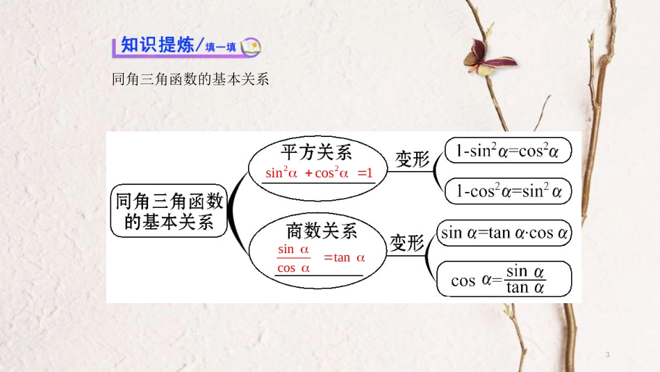 高中数学 第一章 三角函数 1.2.2 同角三角函数的基本关系课件3 新人教A版必修4_第3页