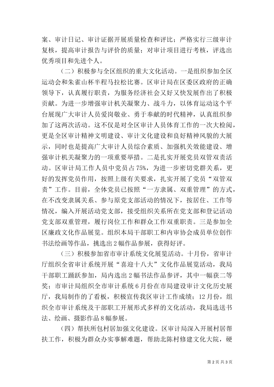 审计局文化工作总结_第2页
