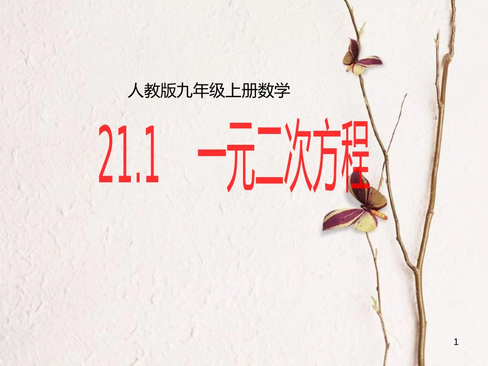 九年级数学上册 21.1 一元二次方程课件 （新版）新人教版[共20页]_第1页