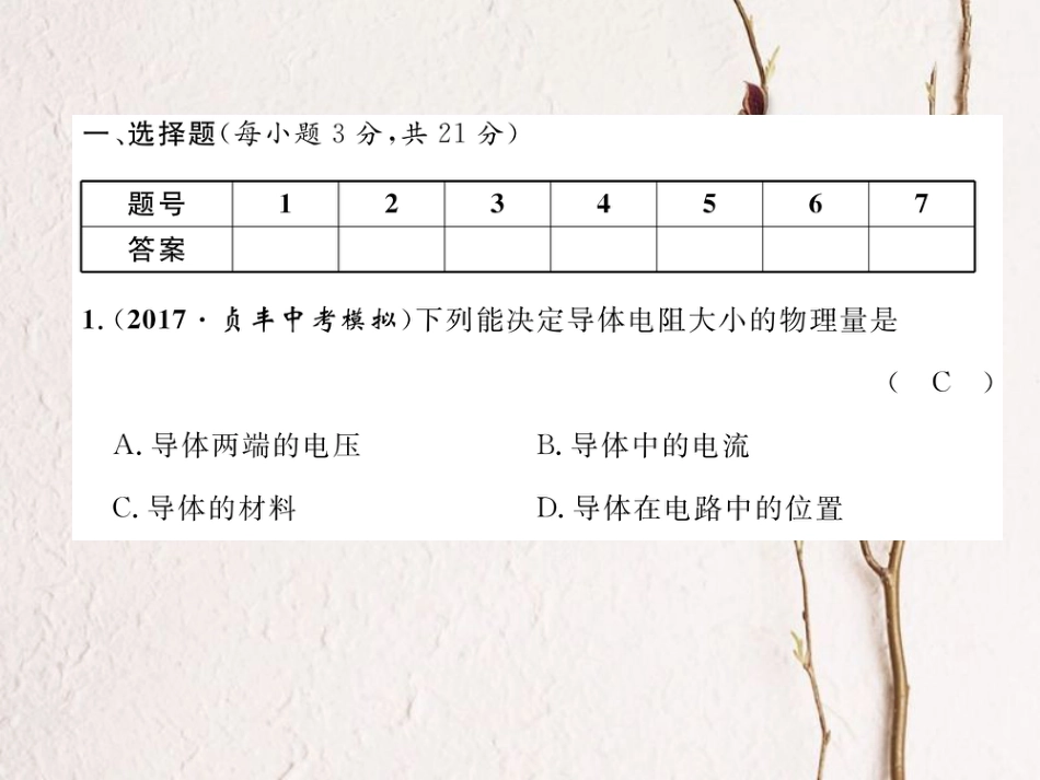 （黔西南地区）九年级物理全册 第16章 电压 电阻达标测试卷课件 （新）新人教_第2页