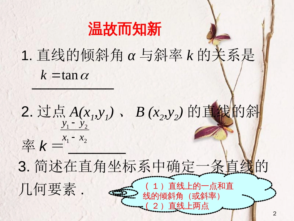 广东省台山市高中数学 第三章 直线与方程 3.2.1 直线的点斜式方程课件 新人教A版必修2_第2页