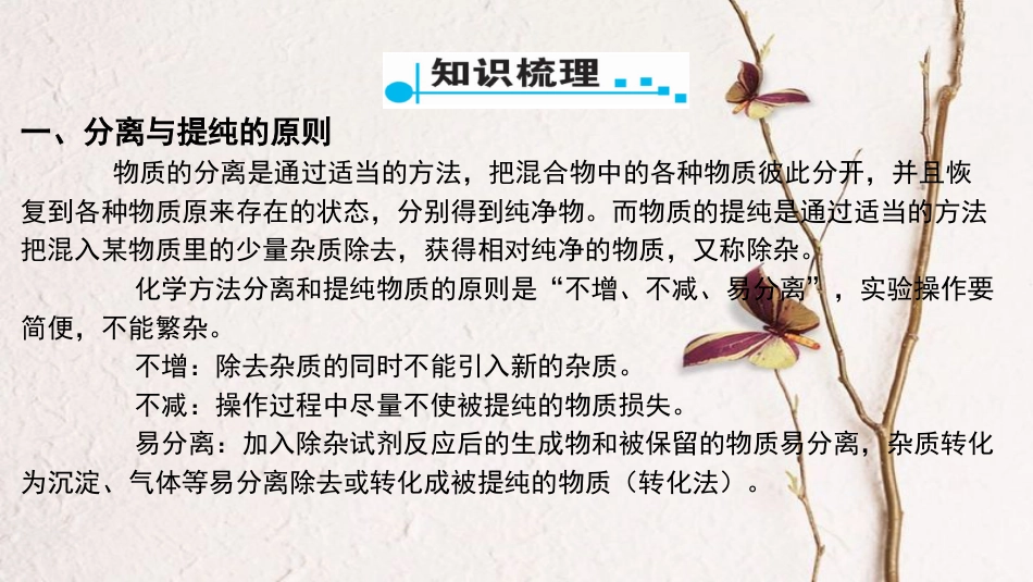 广东省中考化学 第一部分 基础过关 课时19 物质的分离与提纯课件_第2页