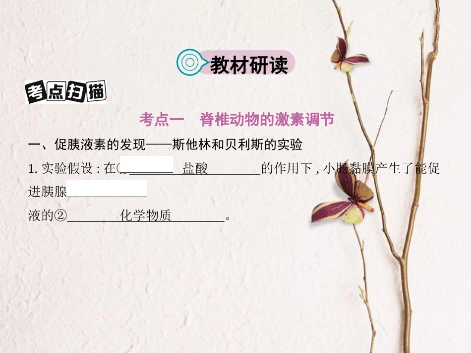 （新课标）高考生物一轮复习 稳态与环境 第8单元 生命活动的调节 第25讲 体液调节课件（必修3）[共40页]_第2页