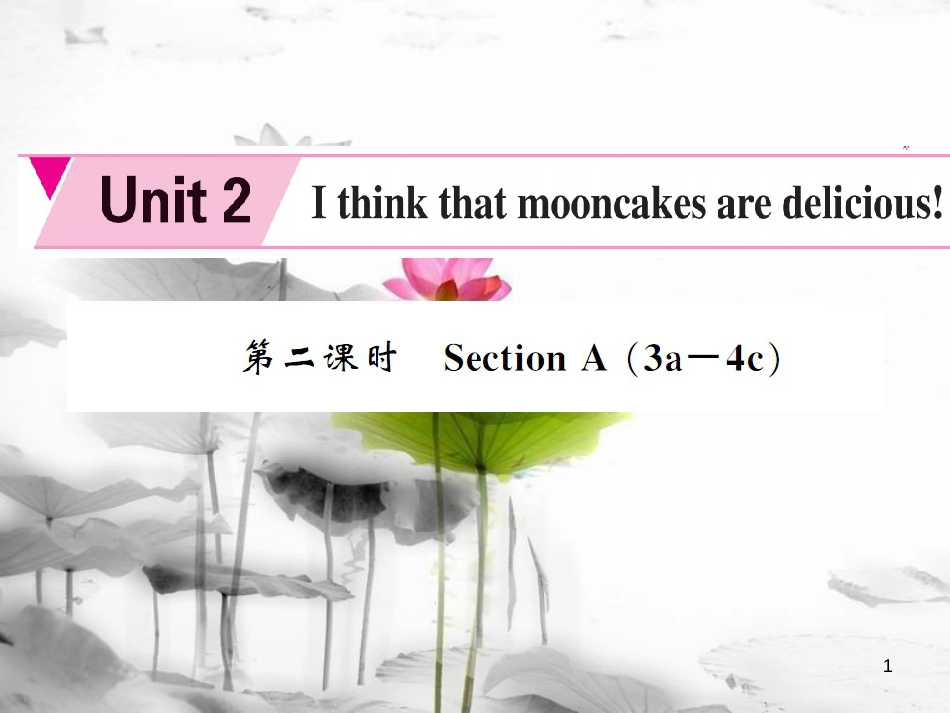 pykAAA九年级英语全册 Unit 2 I think that mooncakes are delicious（第2课时）课件 （新版）人教新目标版_第1页