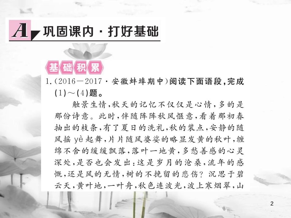 安徽省九年级语文上册 第三单元 12 心声习题讲评课件 新人教版[共17页]_第2页